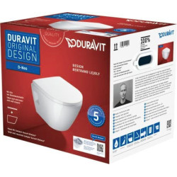 Wc s prkénkem softclose závěsné Duravit D-Neo zadní odpad 45870900A1