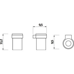 Držák skleniček Jika Pure chrom H3823B10040001