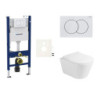 Cenově zvýhodněný závěsný WC set Geberit do lehkých stěn / předstěnová montáž+ WC Glacera Ava SIKOGESAVAD01