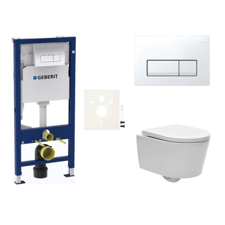 Cenově zvýhodněný závěsný WC set Geberit do lehkých stěn / předstěnová montáž+ WC SAT Brevis SIKOGESBRED50