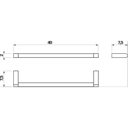Držák ručníků Jika Pure chrom H3813B10040001