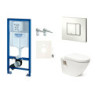 Cenově zvýhodněný závěsný WC set GROHE do lehkých stěn / předstěnová montáž+ WC Vitra Integra SIKOGRSINT2S