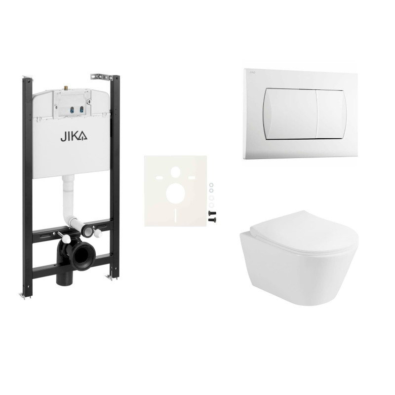 Cenově zvýhodněný závěsný WC set Jika do lehkých stěn / předstěnová montáž+ WC Glacera Ava SIKOJSAVA1