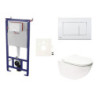 Cenově zvýhodněný závěsný WC set SAT do lehkých stěn / předstěnová montáž+ WC SAT Infinitio SIKOSSINF20K