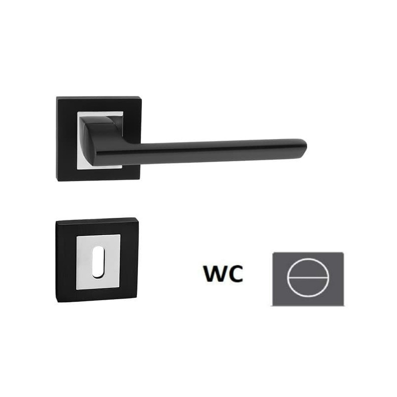 Klika Naturel JASPER černá matná/chrom WC klička JASPERHRBSWC