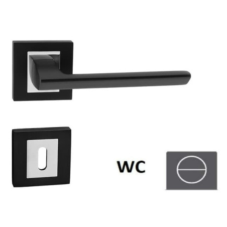 Klika Naturel JASPER černá matná/chrom WC klička JASPERHRBSWC