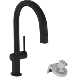 Dřezová baterie Hansgrohe Aqittura bez výpusti matná černá 76826670