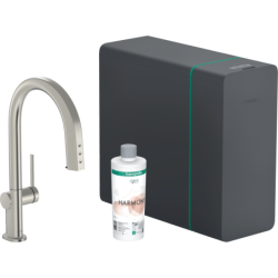Dřezová baterie Hansgrohe Aqittura bez výpusti nerez 76836800