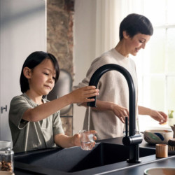 Dřezová baterie Hansgrohe Aqittura bez výpusti matná černá 76801670