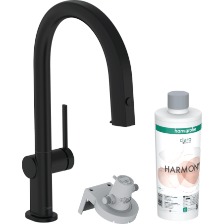 Dřezová baterie Hansgrohe Aqittura bez výpusti matná černá 76801670