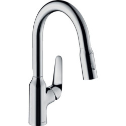 Dřezová baterie Hansgrohe Focus s vytahovací sprškou chrom 71862000