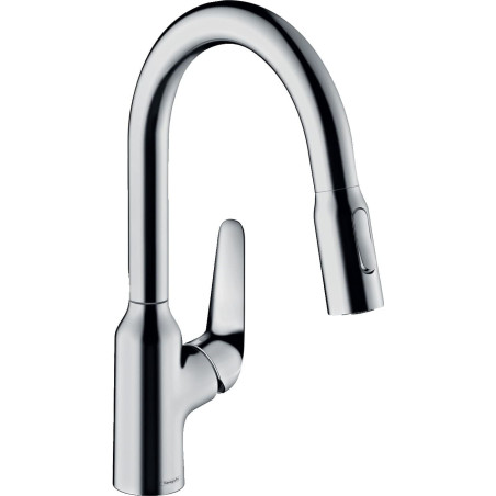 Dřezová baterie Hansgrohe Focus s vytahovací sprškou chrom 71862000