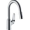 Dřezová baterie Hansgrohe Focus s vytahovací sprškou chrom 71862000