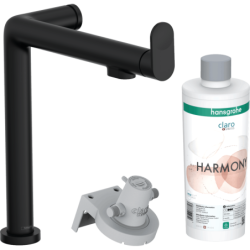 Dřezová baterie Hansgrohe Aqittura bez výpusti matná černá 76802670