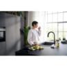 Dřezová baterie Hansgrohe Aqittura bez výpusti matná černá 76836670