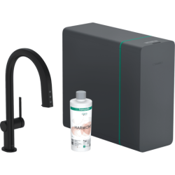 Dřezová baterie Hansgrohe Aqittura bez výpusti matná černá 76836670