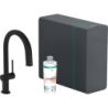 Dřezová baterie Hansgrohe Aqittura bez výpusti matná černá 76836670