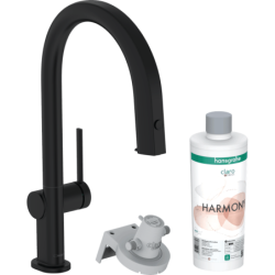 Dřezová baterie Hansgrohe Aqittura bez výpusti matná černá 76800670