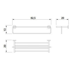 Polička Jika Basic chrom 813A.6.004.000.1