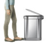 Odpadkový koš volně stojící Simplehuman Slim pedal bin 45 l Kartáčovaná nerez ocel mat SHCW2044