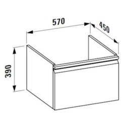 Koupelnová skříňka pod umyvadlo Laufen Pro 57x45x39 cm bílá lesk H4830420954751