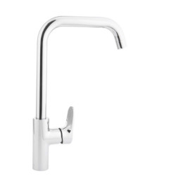 Dřezová baterie SAT DARK s otočným ramínkem chrom SATBSDA280LCR