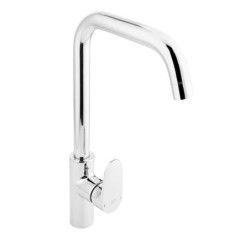 Dřezová baterie SAT DARK s otočným ramínkem chrom SATBSDA280LCR