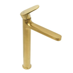 Vysoká umyvadlová baterie SAT DARK bez výpusti broušené zlato SATBSDA285PBZ