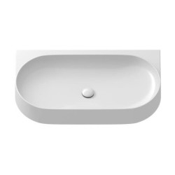 Umyvadlo Ravak Yard 80,5x12,5x50 cm s černou konzolí X000001536