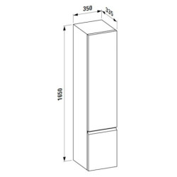 Koupelnová skříňka vysoká Laufen Pro 35x33,5x165 cm bílá lesk H4831210954751