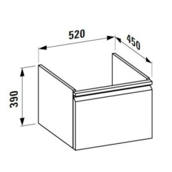 Koupelnová skříňka pod umyvadlo Laufen Pro 52x45x39 cm bílá H4830330954631