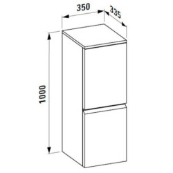 Koupelnová skříňka nízká Laufen Pro S 35x33,5x100 cm bílá lesk H4831120954751
