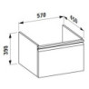 Koupelnová skříňka pod umyvadlo Laufen Pro 57x45x39 cm bílá lesk H4830410954751