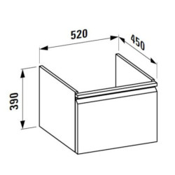 Koupelnová skříňka pod umyvadlo Laufen Pro 52x45x39 cm bílá lesk H4830340954751