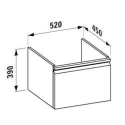 Koupelnová skříňka pod umyvadlo Laufen Pro 52x45x39 cm bílá lesk H4830330954751