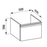Koupelnová skříňka pod umyvadlo Laufen Pro 52x45x39 cm bílá lesk H4830330954751