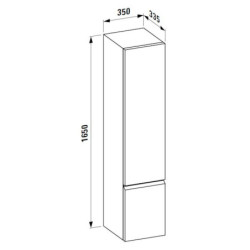 Koupelnová skříňka vysoká Laufen Pro 35x33,5x165 cm wenge H4831220954231