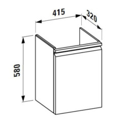 Koupelnová skříňka pod umyvadlo Laufen Pro S 41,5x32,1x58 cm wenge H4833010964231