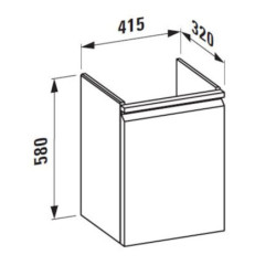 Koupelnová skříňka pod umyvadlo Laufen Pro S 41,5x32,1x58 cm multicolor H4833010969991