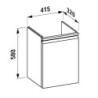 Koupelnová skříňka pod umyvadlo Laufen Pro S 41,5x32,1x58 cm grafit mat H4833010964801