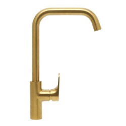 Dřezová baterie SAT DARK s otočným raménkem broušené zlato SATBSDA280LBZ