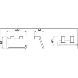 Držák toaletního papíru Jika Pure chrom H3843B20041001