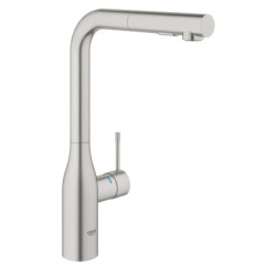 Dřezová baterie GROHE Essence s vytahovací sprškou, 2 proudy supersteel 30504DC0