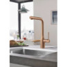 Dřezová baterie GROHE Essence s vytahovací sprškou, 2 proudy kartáčovaný Warm Sunset 30504DL0