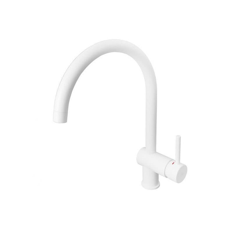 Dřezová baterie Paffoni Light s otočným ramínkem bílá LIG280BO