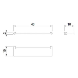 Polička Jika Basic chrom 853A.1.004.000.1
