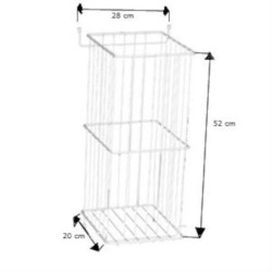 Příslušenství koš na prádlo Kolo Rekord 28x20x52 cm bílá 88416000