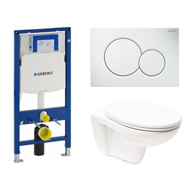 Cenově zvýhodněný závěsný WC set Geberit do lehkých stěn / předstěnová montáž+ WC Vitra Normus SIKOGESNORS01
