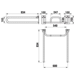 Madlo Jika Universum sklopné nerez 8971.0.000.000.1