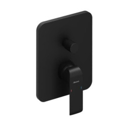 Sprchová a vanová baterie Ravak FLAT bez podomítkového tělesa černá X070179